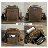 Men Small Shoulder Bag Genuine Leather Crossbody Messenger Bags for 8.3'' iPad Mini Vintage Designer Handbag Bolso Male New - Xprespick